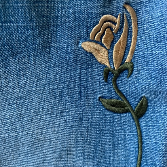 9 for $10 M&M Apollo Floral Print Jeans Embroidered Western Rodeo Denim 13/14 - Picture 9 of 15